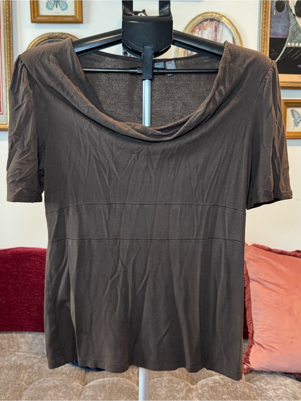 Brown Apt. 9 Y2K Cowl Neck Women's Top